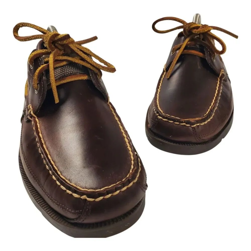 TIMBERLAND Shoes EARTHKEEPERS Mens Size 8.5 Brown Leather Boat Casual 5230R